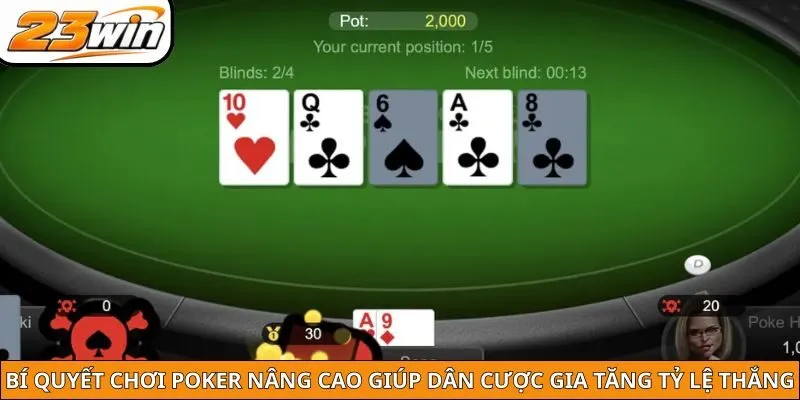 Bí quyết chơi Poker nâng cao giúp dân cược gia tăng tỷ lệ thắng