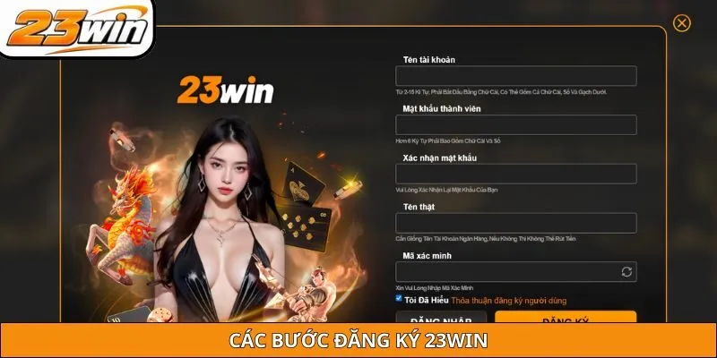 Các bước đăng ký 23WIN
