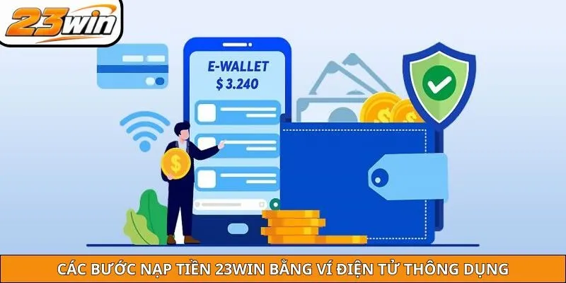 Các bước nạp tiền 23WIN bằng ví điện tử thông dụng