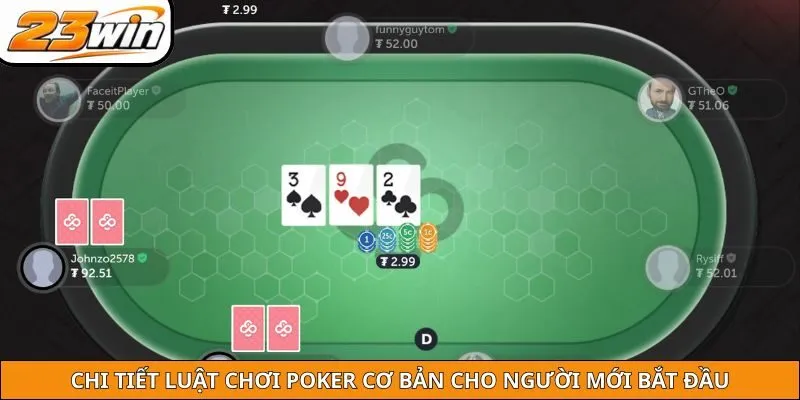 Chi tiết luật chơi Poker cơ bản cho người mới bắt đầu