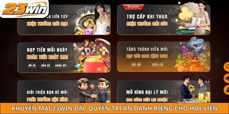 Khuyến mãi 23WIN đặc quyền tri ân dành riêng cho hội viên
